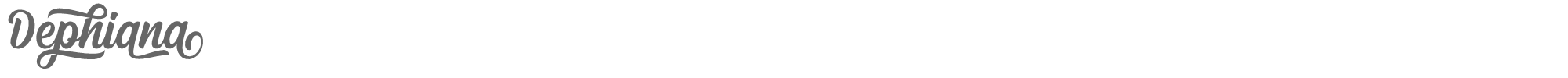 Sample characters Dephiana Font
